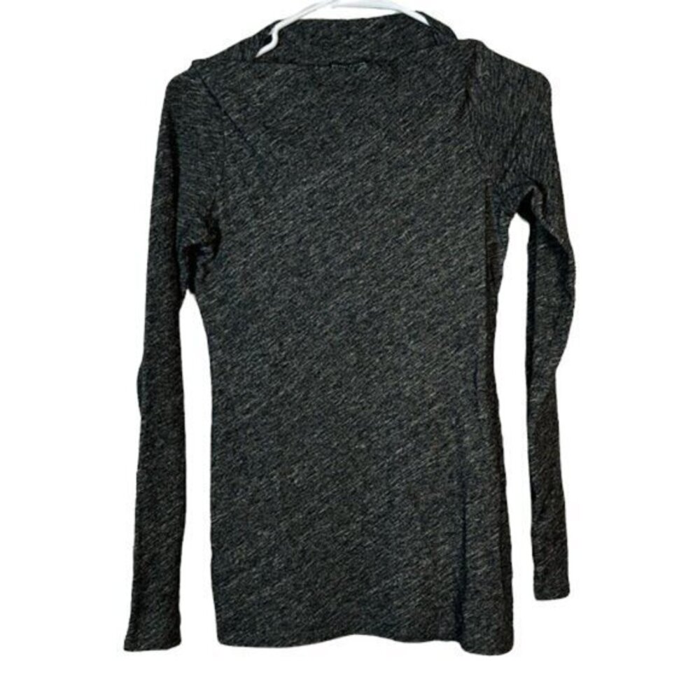 Eileen Fisher Organic Cotton/Wool Blend Gray L/S Blouse Shirt Small EUC #0583-OC
